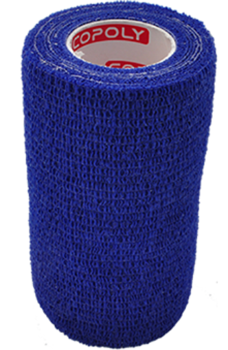 Afbeeldingen van Zelfklevend elastisch verband 10 cm - Blauw