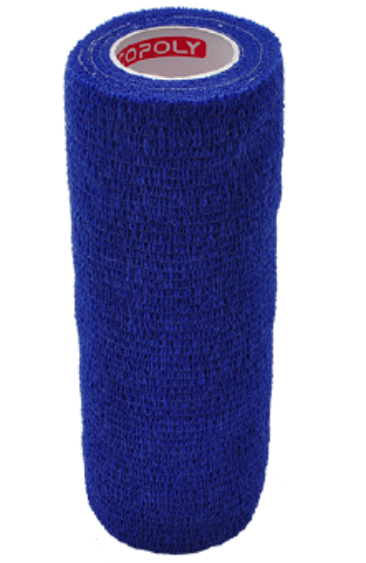 Afbeeldingen van Zelfklevend elastisch verband 15 cm - Blauw