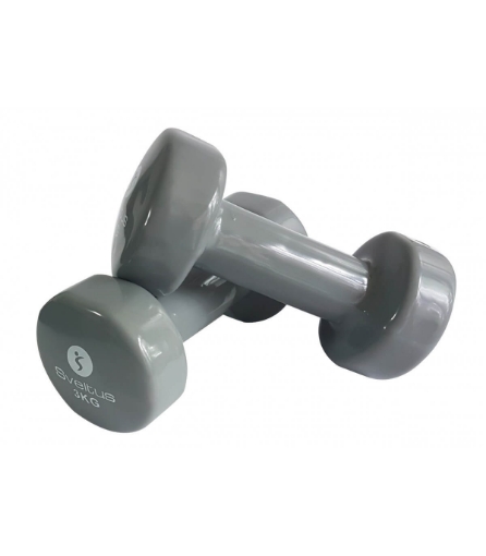 Afbeeldingen van Set van epoxy-gecoate dumbbells 2 x 3 kg