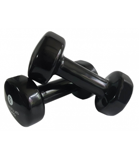 Afbeeldingen van Set van epoxy-gecoate dumbbells 2 x 5 kg