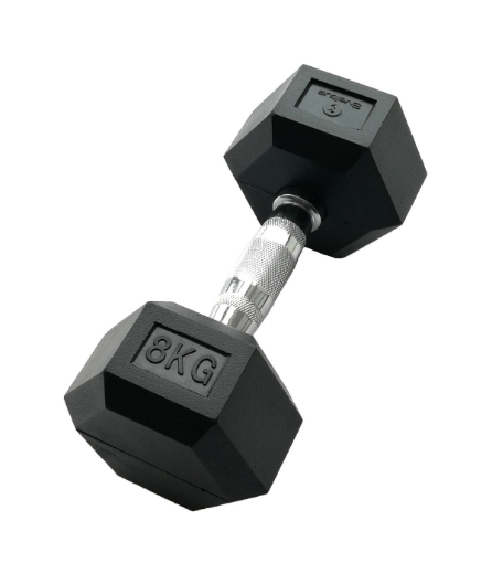 Afbeeldingen van Hexagonale dumbbell 8 kg - Dumbbell