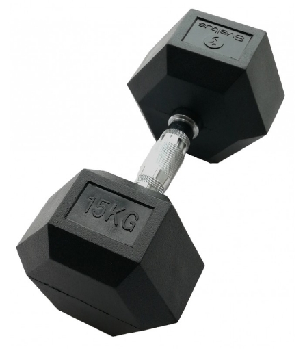 Afbeeldingen van Hexagonale dumbbell 15 kg - Dumbbell