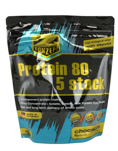 Afbeeldingen van Protein 80 5 Stack 2 kg - Aardbeien Z-Konzept