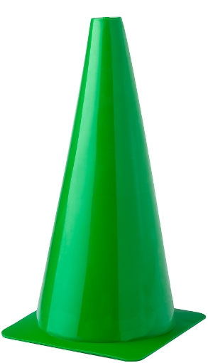 Afbeeldingen van Plastic Trainingskegel 45cm - Groen - Teamsport