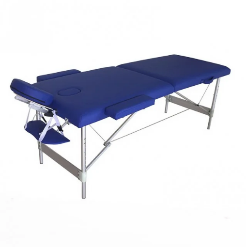 Afbeeldingen van Aluminium massagetafel - 220cm Blauw