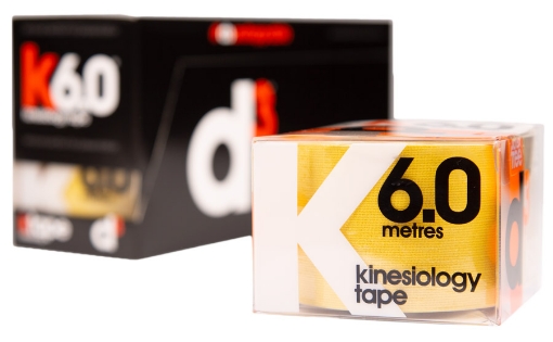 Afbeeldingen van K6.0 Kinesiologische Tape Geel 5cm x 6m - d3Tape